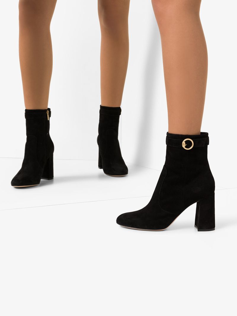 Black Suede 85 Ankle Boots