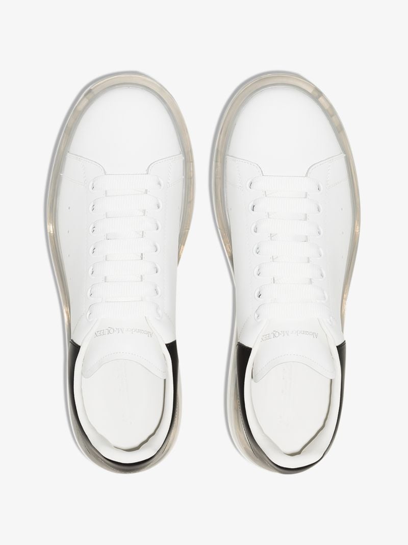 White and Transparent Oversized Sneakers