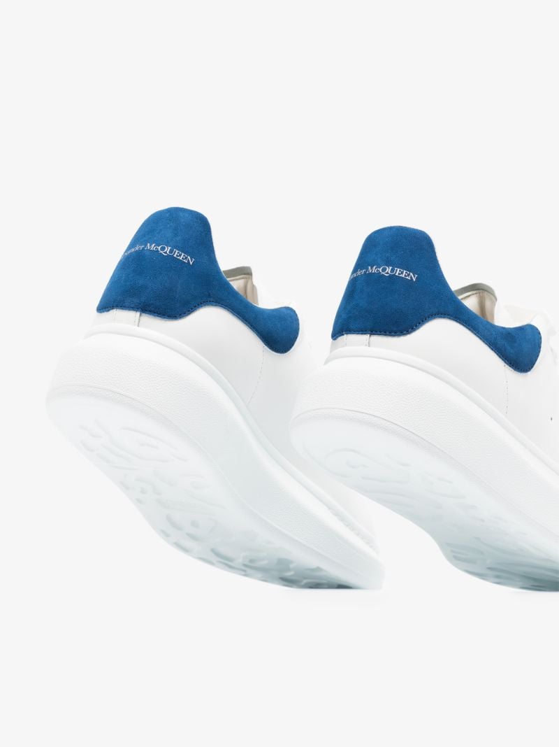 White and Blue Oversized Sneakers