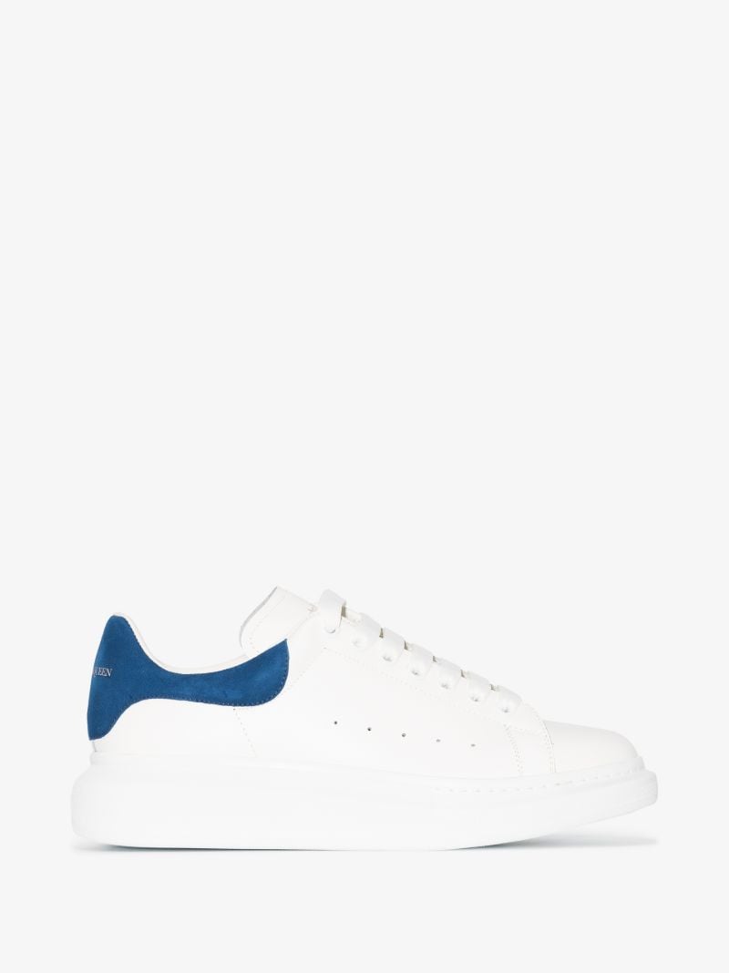 White and Blue Oversized Sneakers