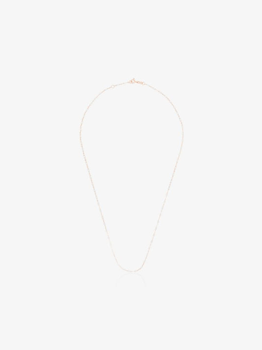 18k Rose Gold White Beaded Necklace