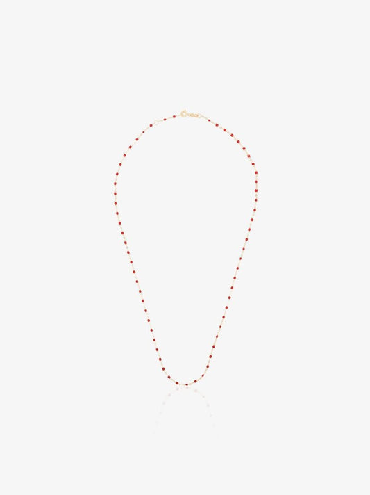 18k Yellow Gold Beaded Necklace