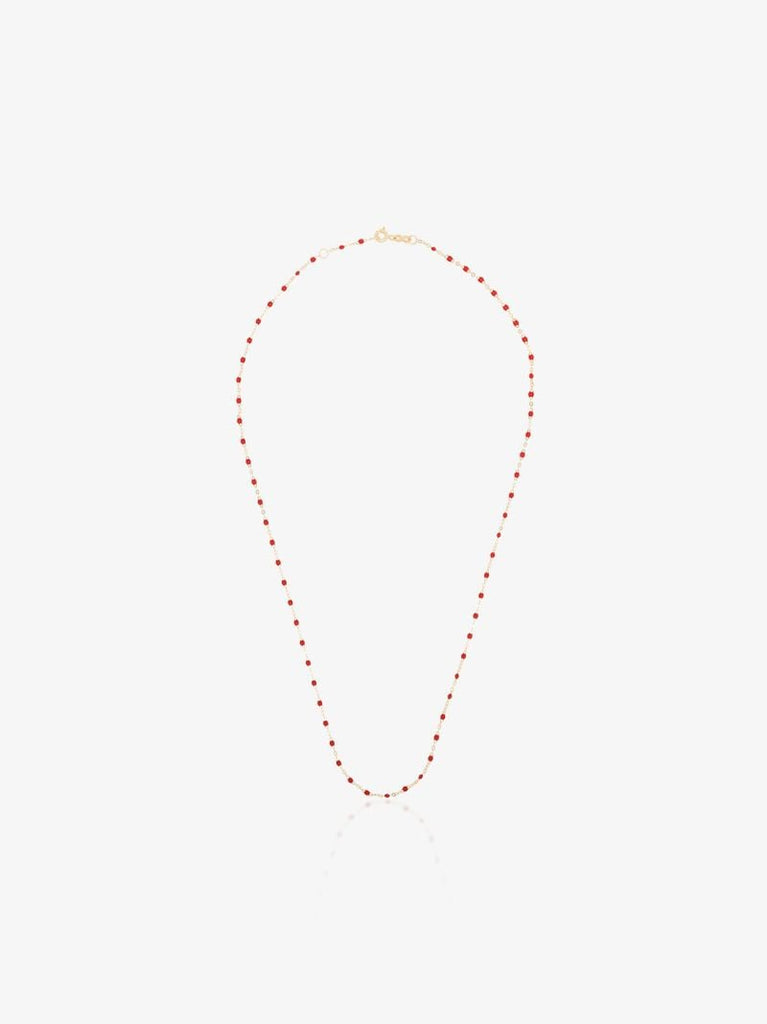 18k Yellow Gold Beaded Necklace