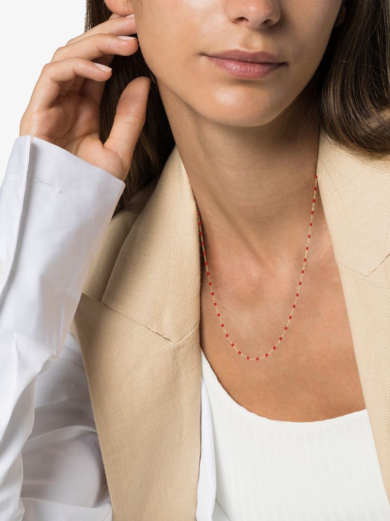 18k Yellow Gold Beaded Necklace