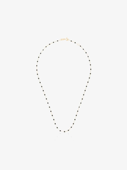 18k Yellow Gold 42 Cm Beaded Necklace