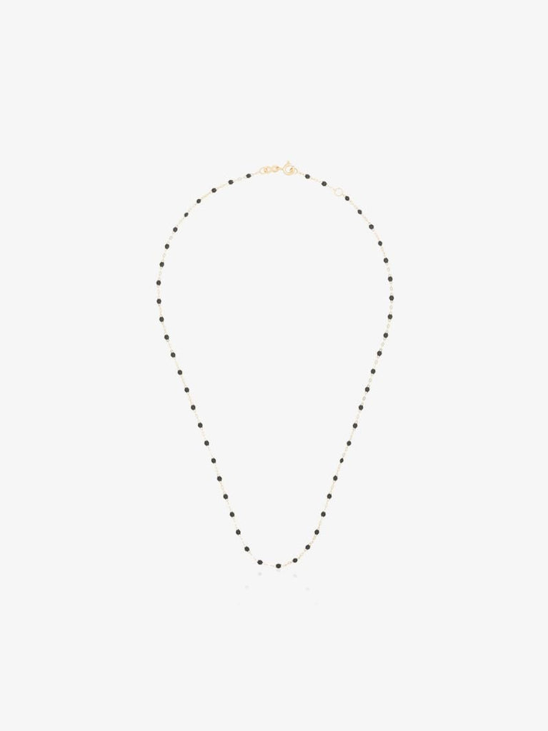18k Yellow Gold 42 Cm Beaded Necklace