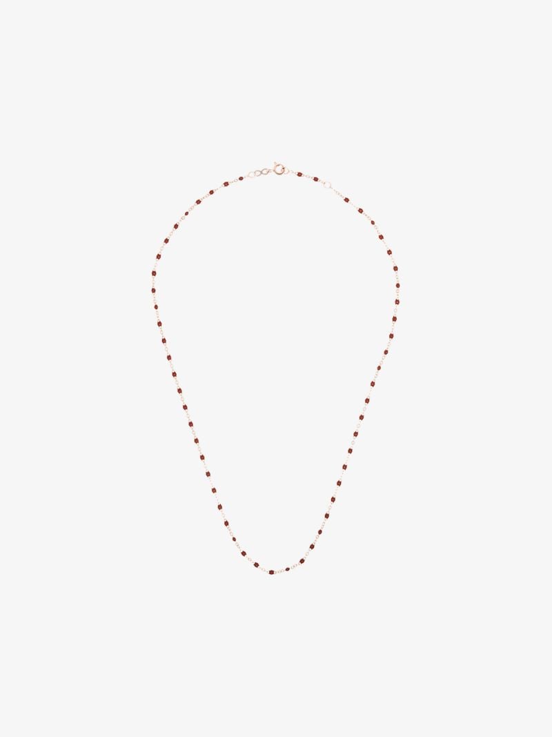 18k Rose Gold 42 Cm Beaded Necklace