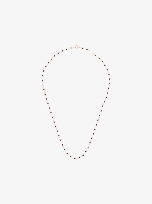 18k Rose Gold 42 Cm Beaded Necklace