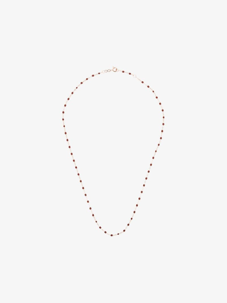 18k Rose Gold 42 Cm Beaded Necklace