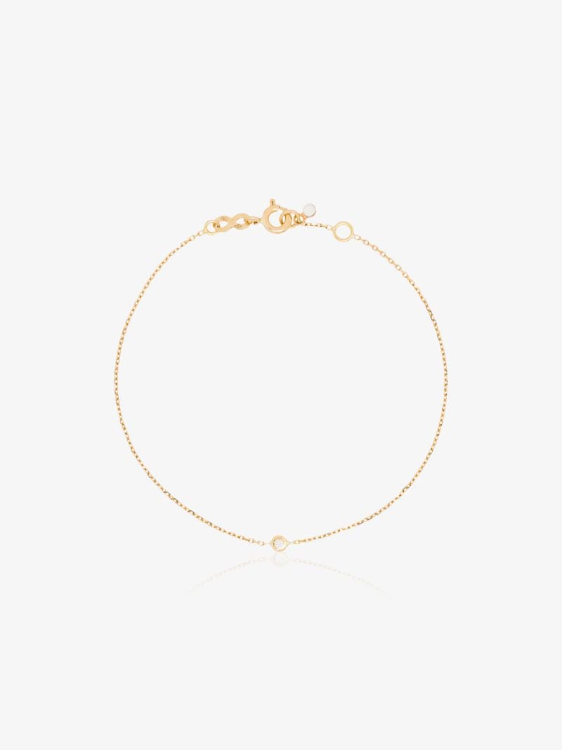 18k Yellow Gold 17 Cm Diamond Bracelet