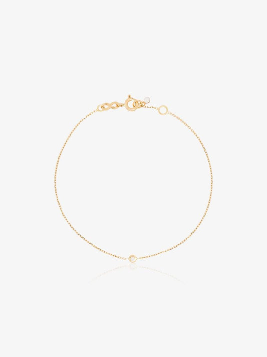 18k Yellow Gold 17 Cm Diamond Bracelet