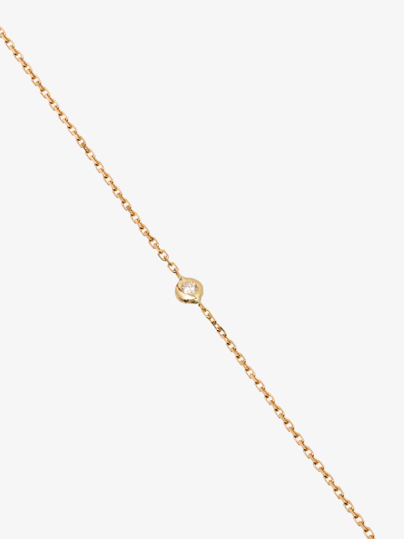 18k Yellow Gold 17 Cm Diamond Bracelet