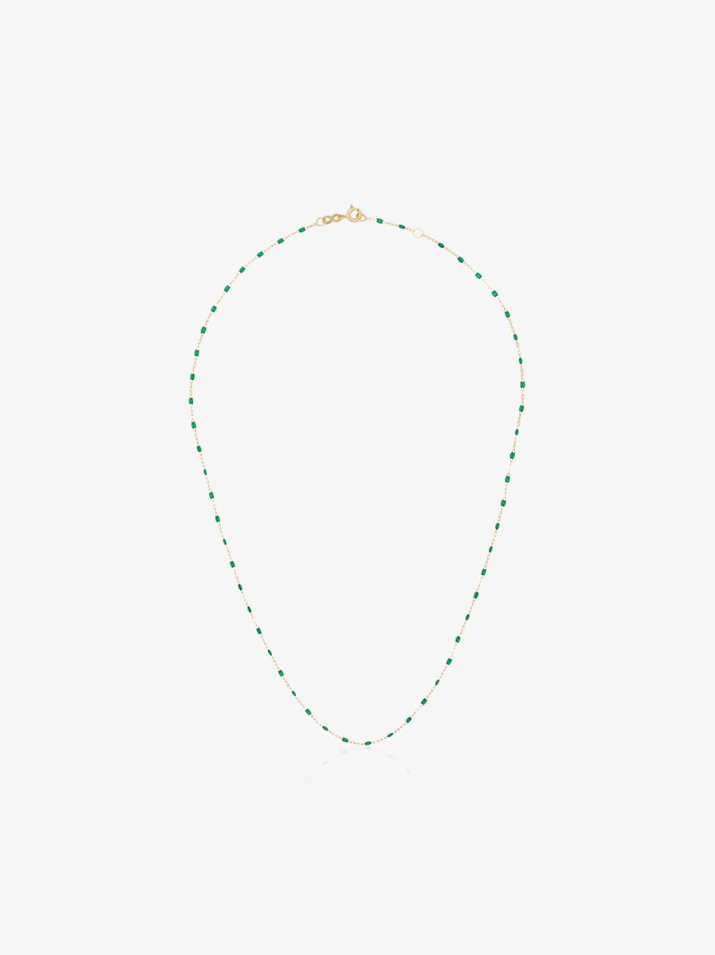 18k Yellow Gold Beaded Necklace