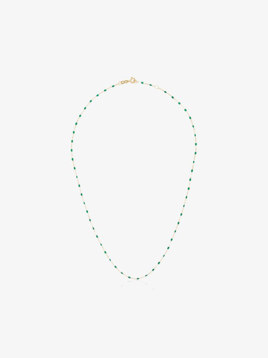 18k Yellow Gold Beaded Necklace