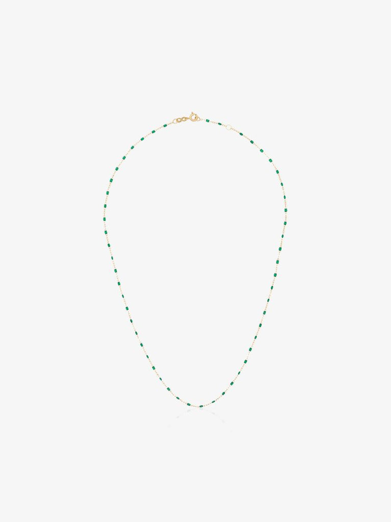 18k Yellow Gold Beaded Necklace