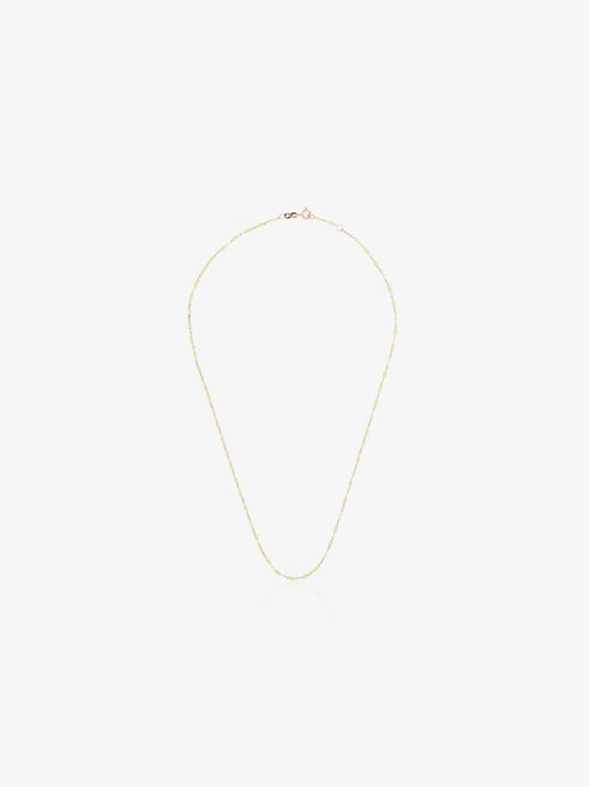18k Rose Gold and Yellow Beaded Necklace