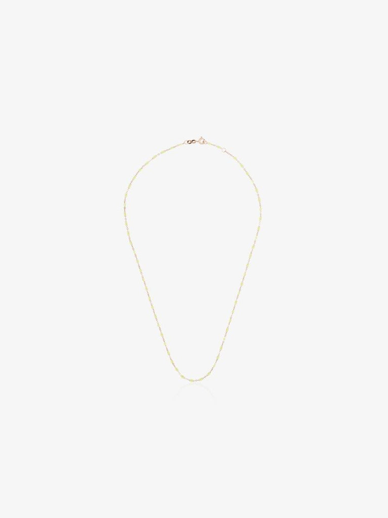 18k Rose Gold and Yellow Beaded Necklace