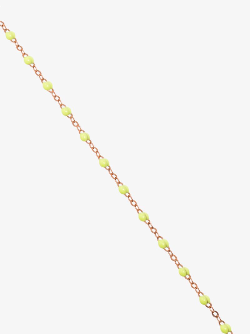 18k Rose Gold and Yellow Beaded Necklace