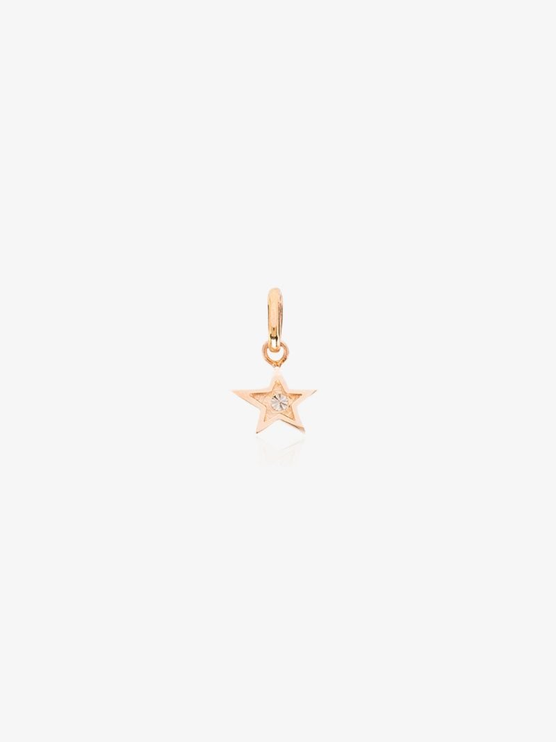 18k Rose Gold Star Diamond Pendant