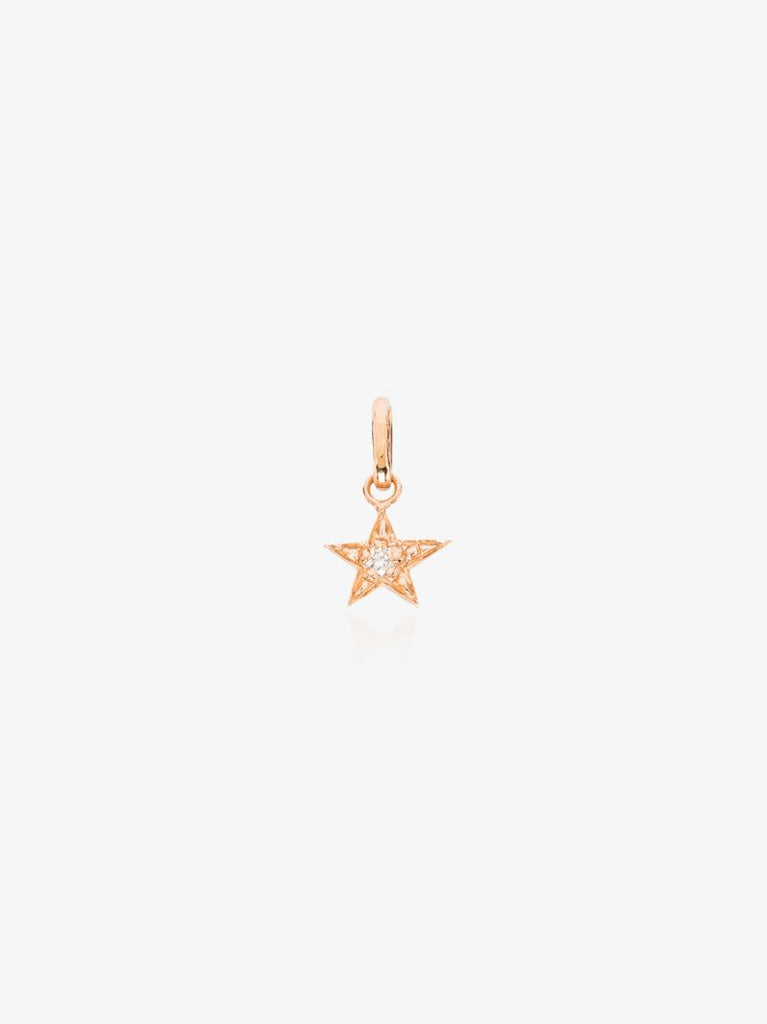 18k Rose Gold Star Diamond Pendant