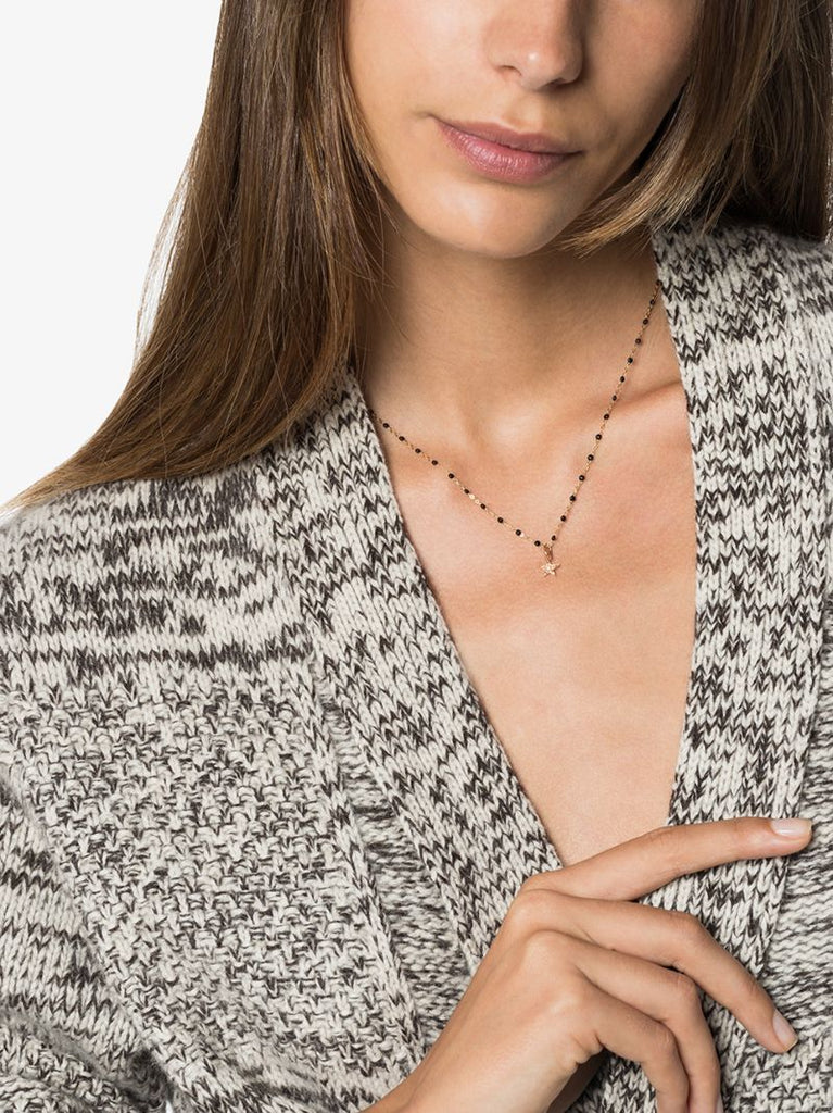 18k Rose Gold Star Diamond Pendant