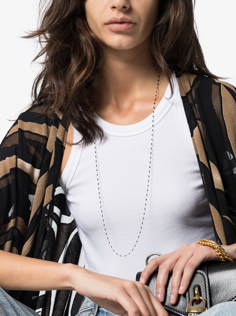 18k Rose Gold 86 Cm Beaded Necklace