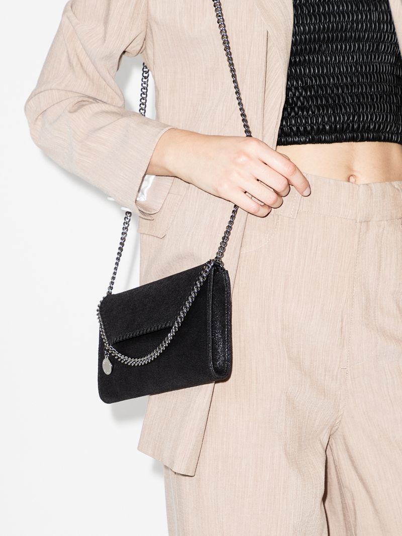 Black Falabella Mini Cross Body Bag