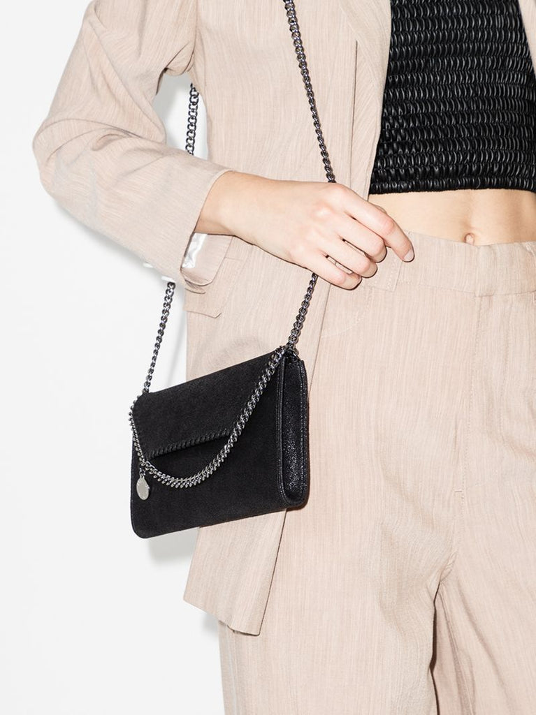 Black Falabella Mini Cross Body Bag