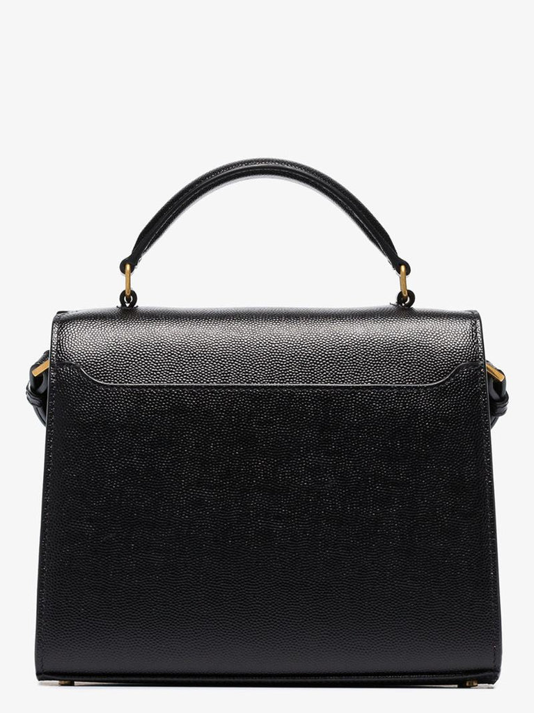 Black Cassandra Mini Leather Shoulder Bag