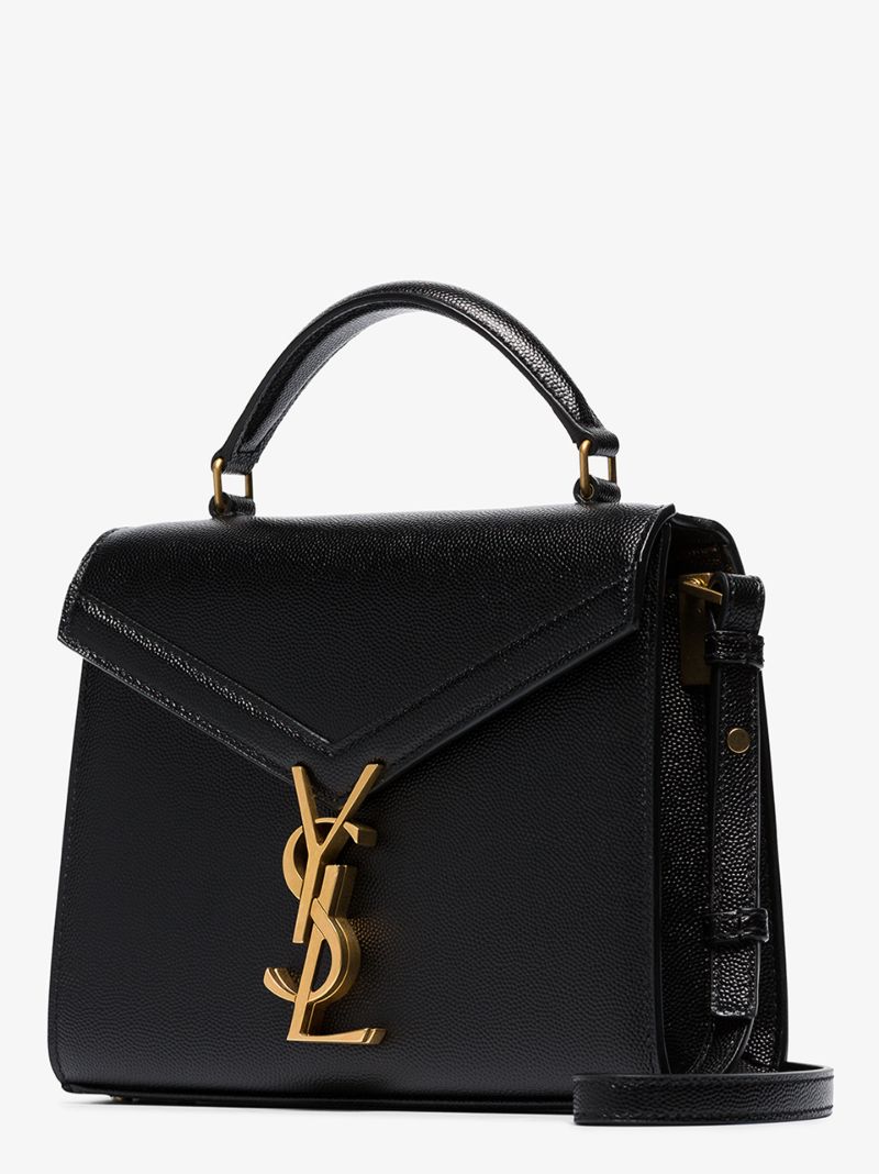 Black Cassandra Mini Leather Shoulder Bag