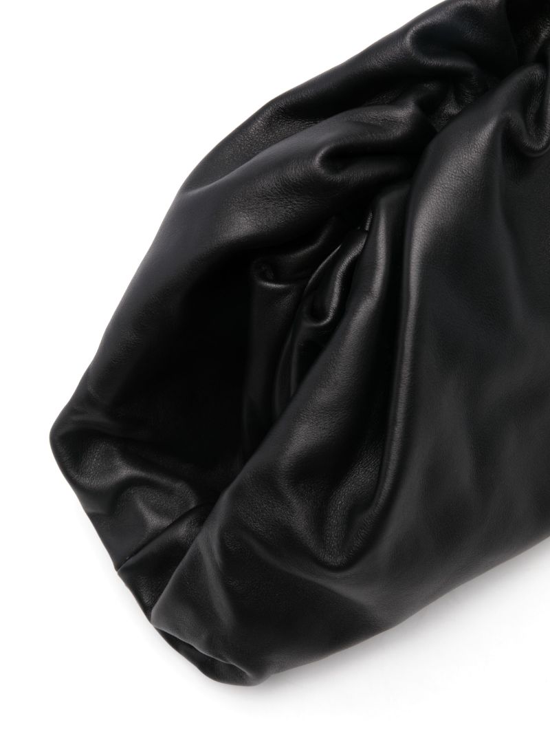 Black Pouch Leather Clutch Bag