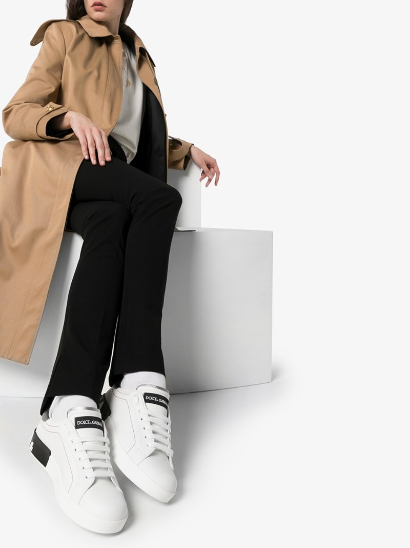 White Portofino Leather Sneakers