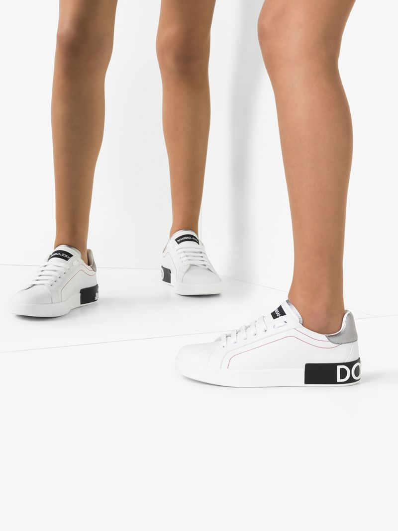 White Portofino Leather Sneakers
