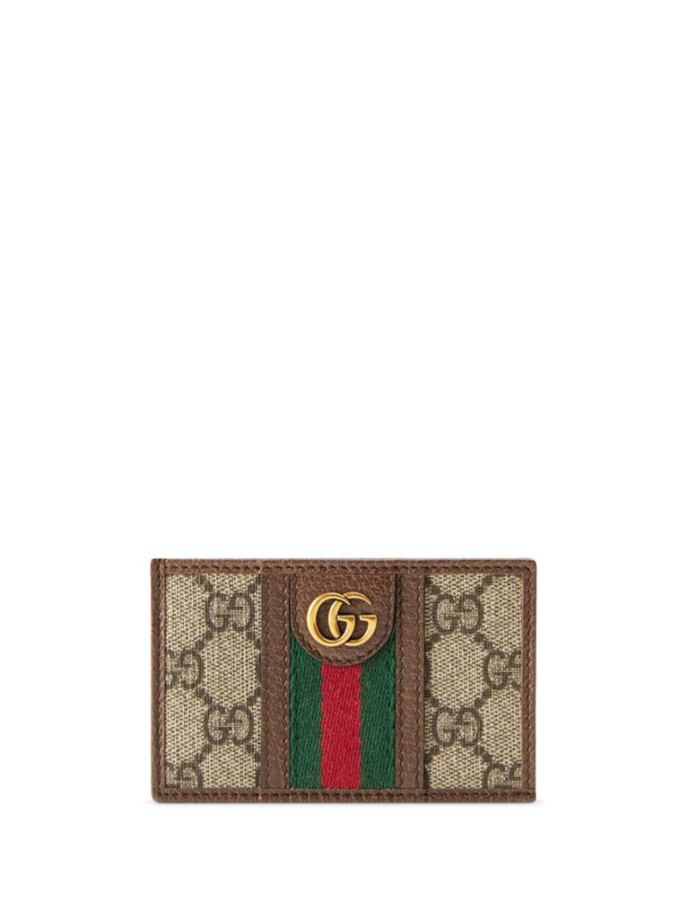 Brown Ophidia Gg Card Holder