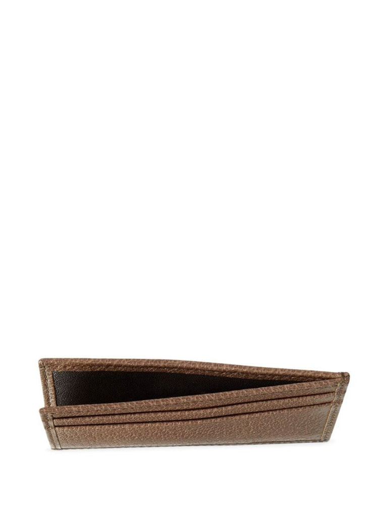 Brown Ophidia Gg Card Holder