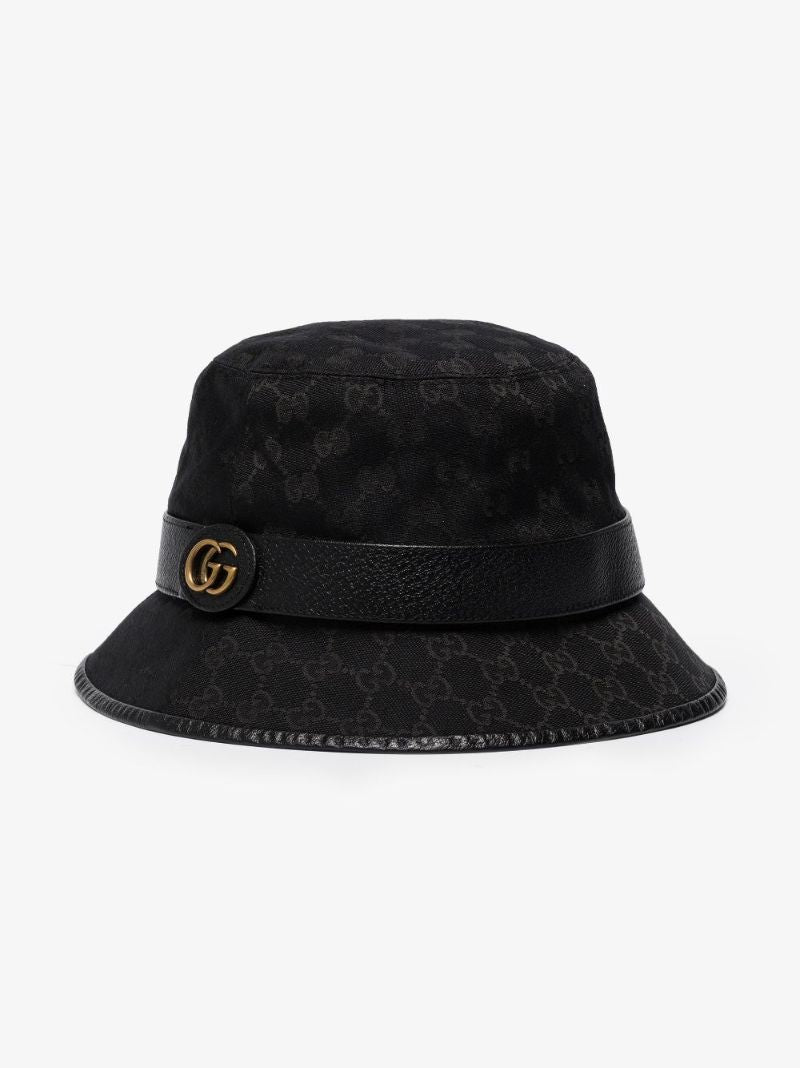 Black Monogram Bucket Hat