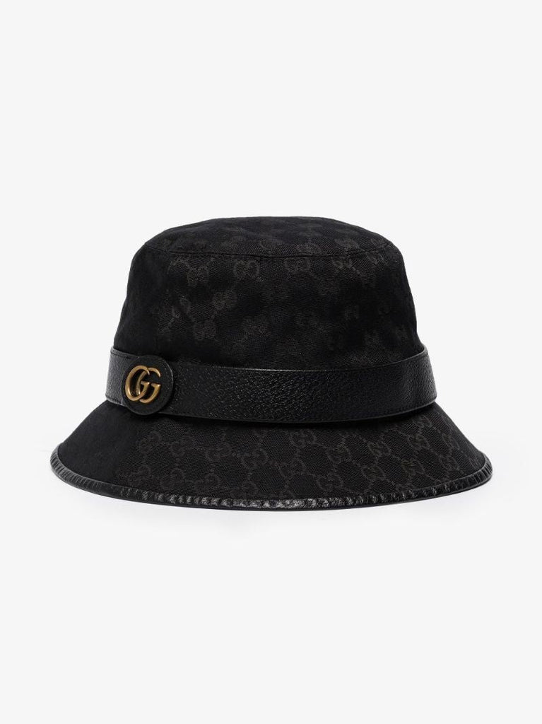 Black Monogram Bucket Hat