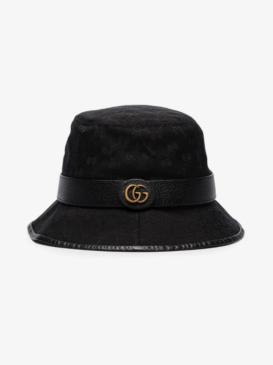 Black Monogram Bucket Hat