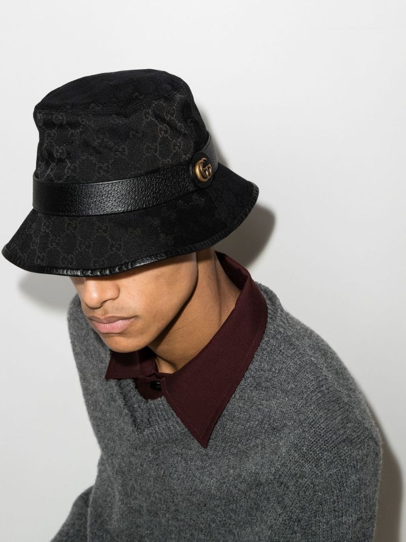 Black Monogram Bucket Hat