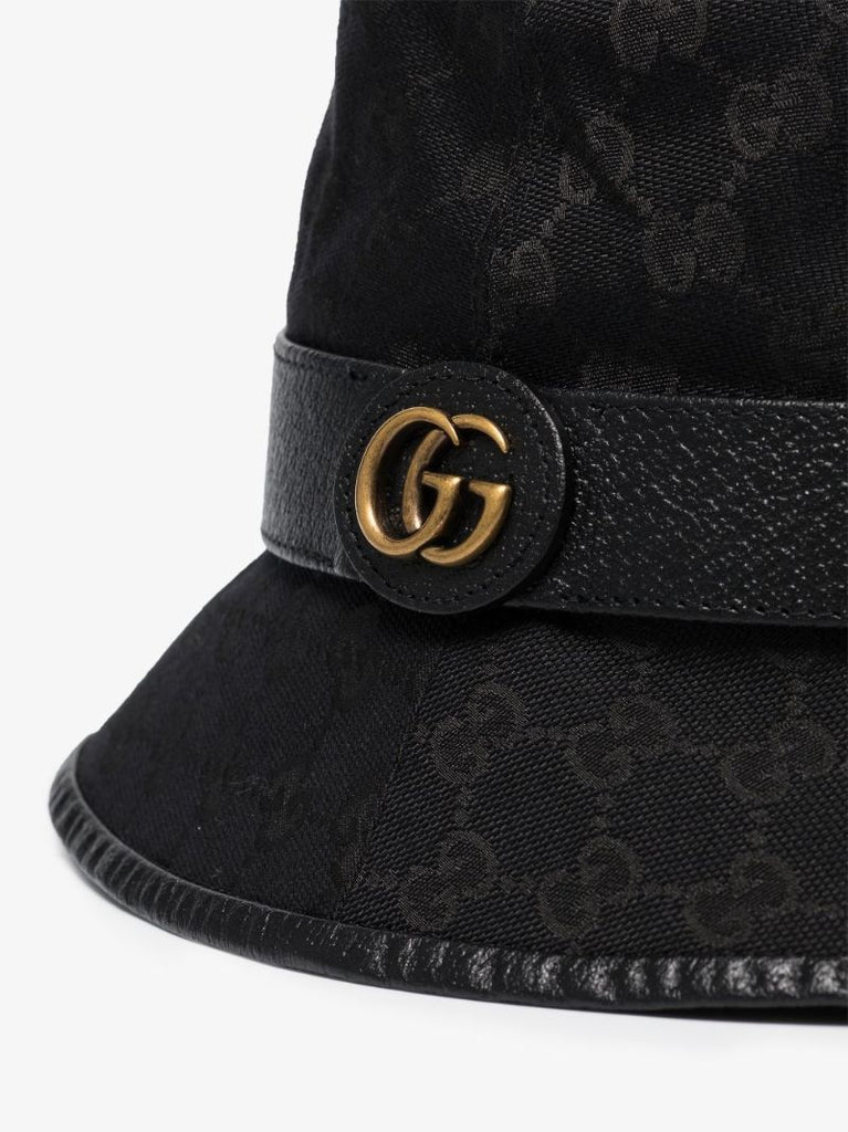 Black Monogram Bucket Hat