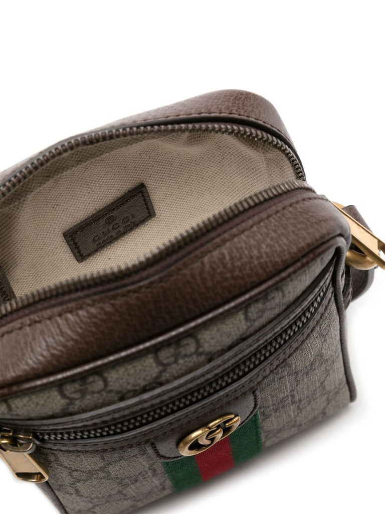 Gg Ophidia Stripe Xbdy Bag Brown