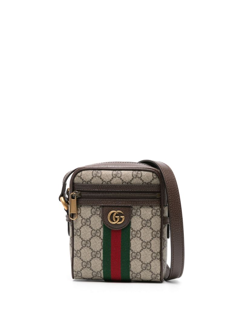 Gg Ophidia Stripe Xbdy Bag Brown