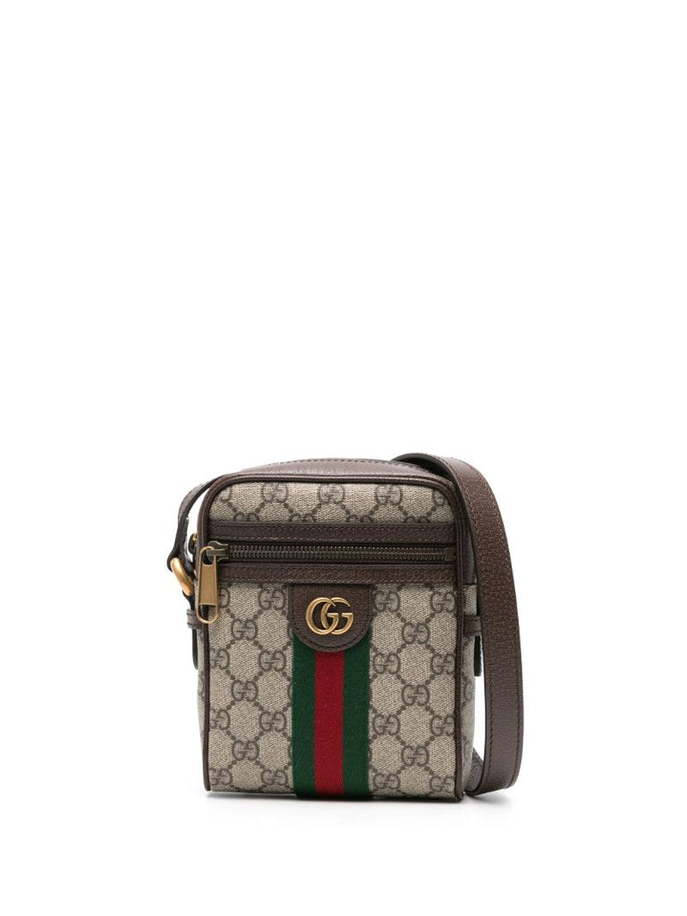 Gg Ophidia Stripe Xbdy Bag Brown