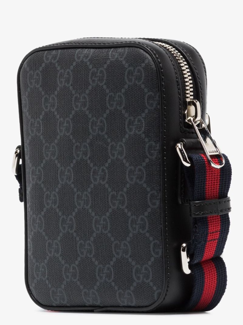 Black Gg Supreme Messenger Bag