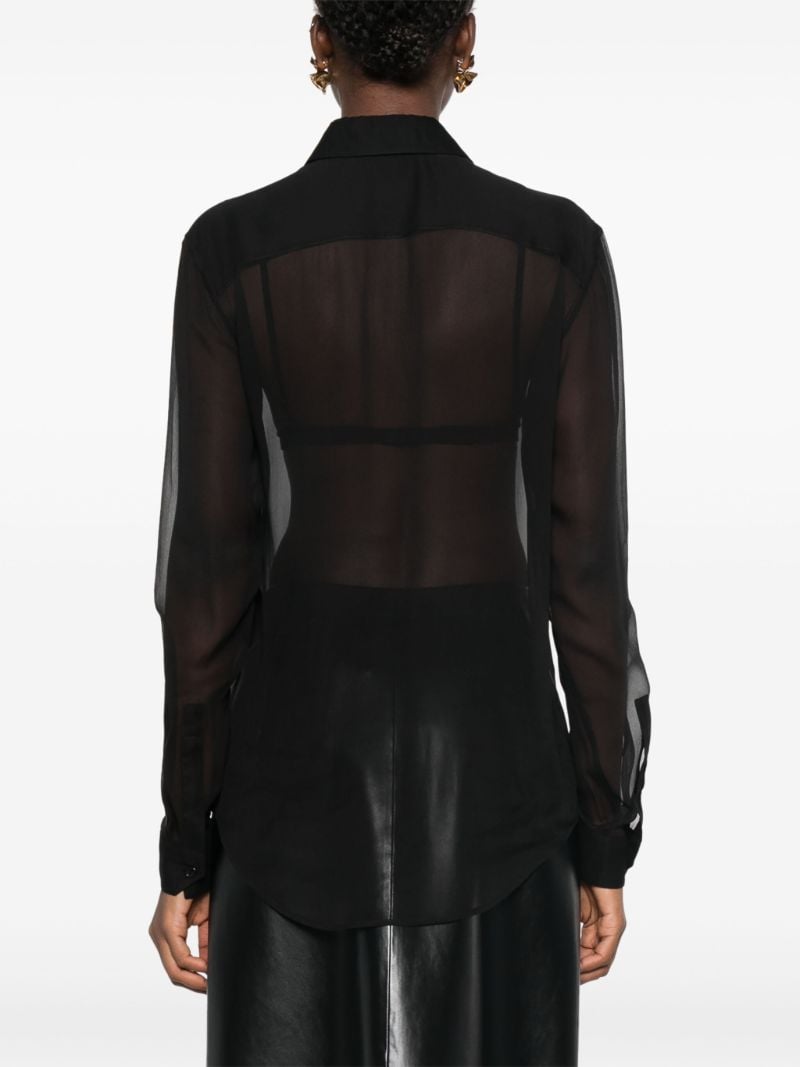 Black Sheer Silk Shirt