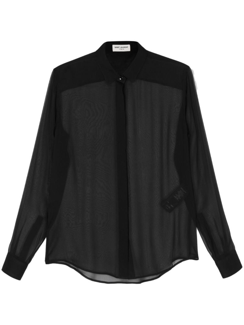 Black Sheer Silk Shirt