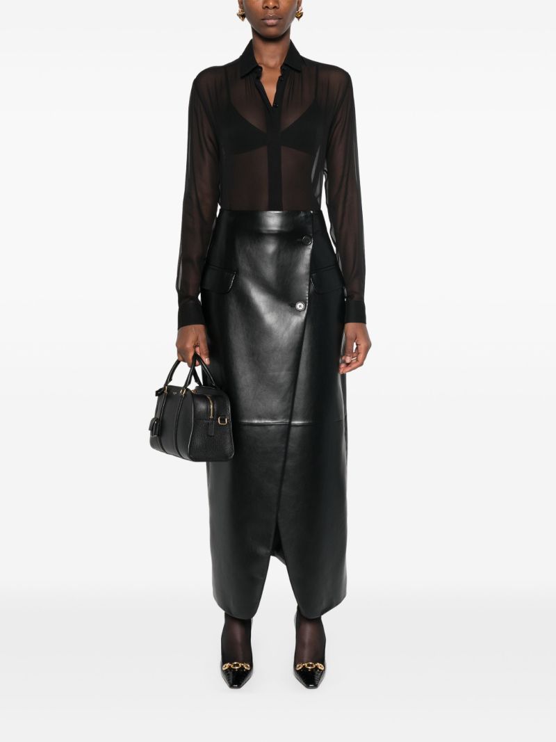 Black Sheer Silk Shirt