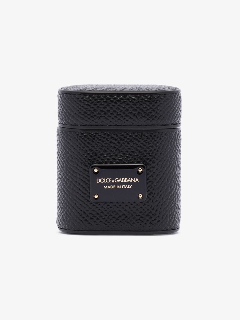 Black Leather Airpods Case