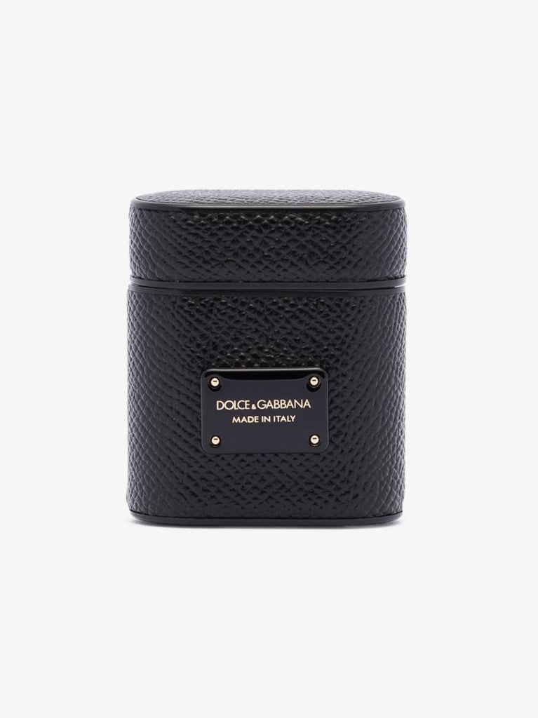 Black Leather Airpods Case