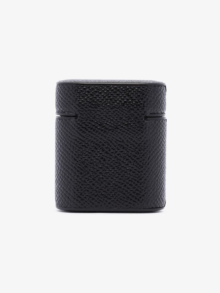 Black Leather Airpods Case